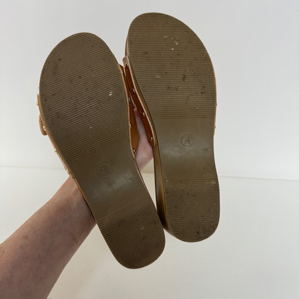 Universal Thread Clogs Strappy Buckle Slides Brow… - image 6